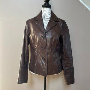 Wilson’s Brown Leather Blazer Jacket, Women's Size M